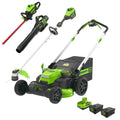 60V 25″ Self-Propelled Lawn Mower 4-pc Combo Kit: (2) 4.0 Ah Batteries and Dual-Port Charger