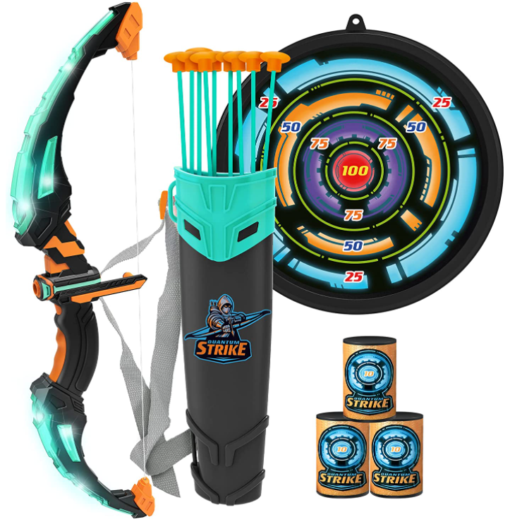 Kids Bow and Arrow Set, LED Light Up Archery Toy Set