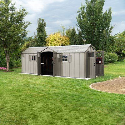 Lifetime 20 x 8 ft. Vinly Outdoor Shed – 60351