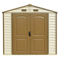 DuraMax 8ft x 6ft Storeall Vinyl Shed with Foundation Kit and window