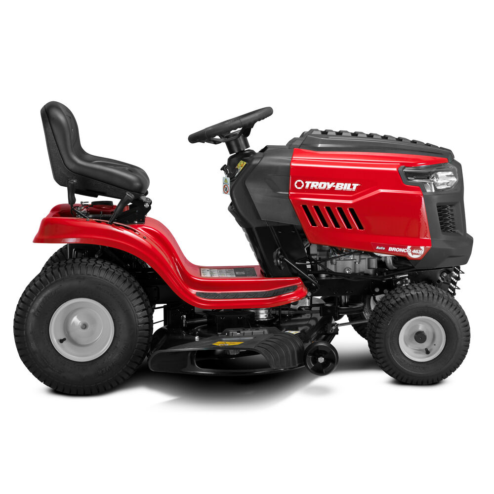 Troy-Bilt Bronco 46K Riding Lawn Mower | 46-in 541cc Kohler Engine | Auto Transmission | 46″ Deck