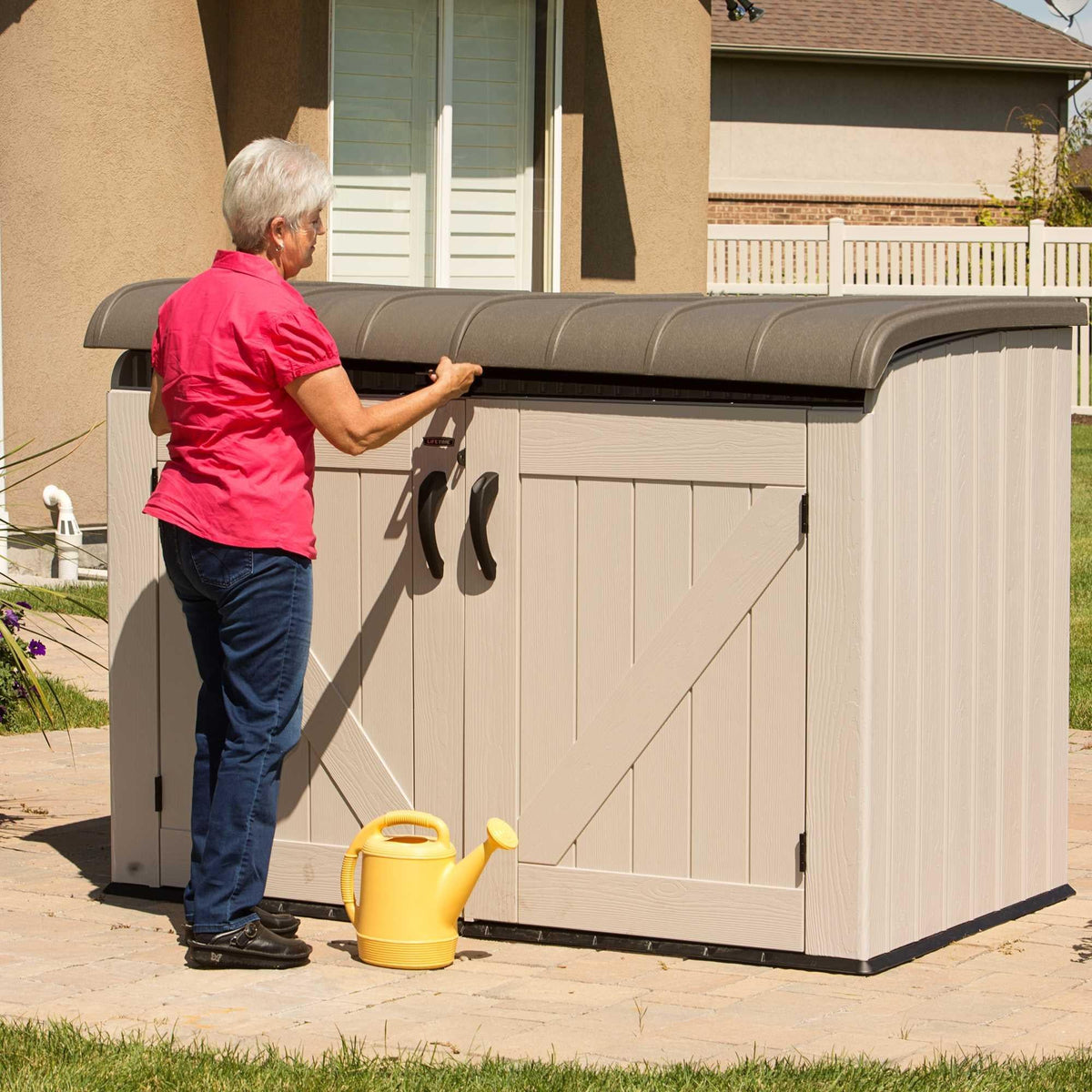 Lifetime Horizontal Storage Shed (75 Cubic Feet) – 60170