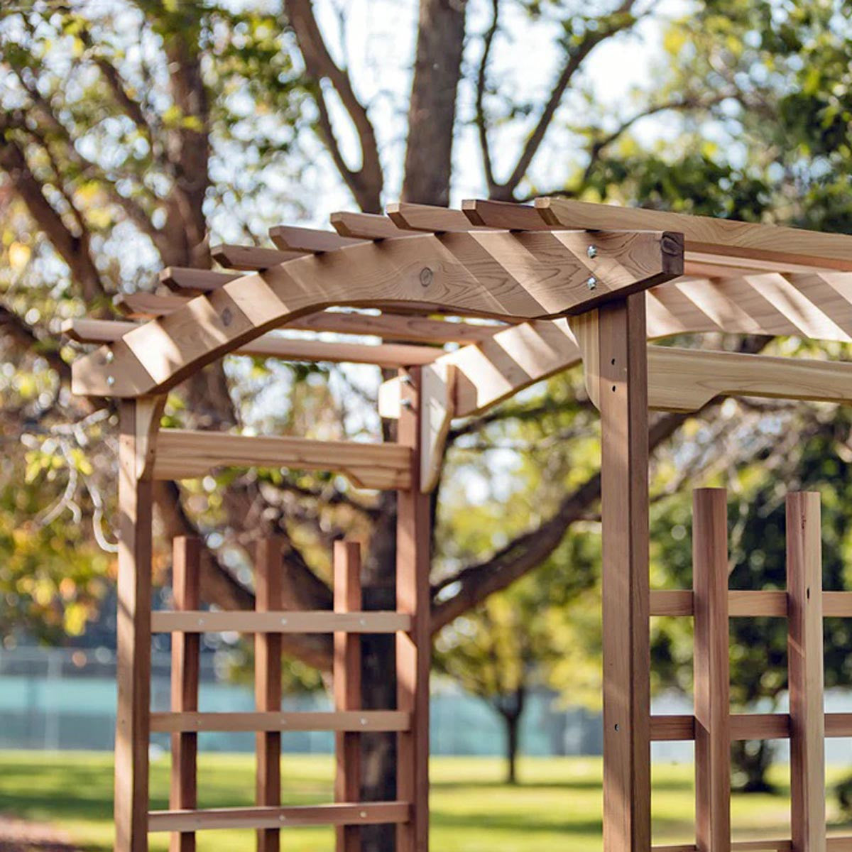 8′ Cedar Walk-Through Garden Arbor