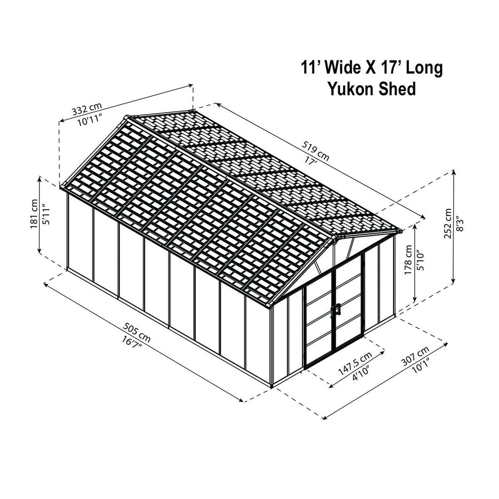Heavy Duty Yukon Sunlit Garden & Utility Shed
