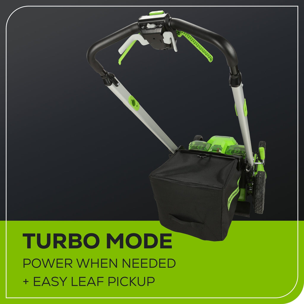 60V 25″ Cordless Battery Dual Blade Self-Propelled Lawn Mower w/ Two (2) 4.0Ah Batteries & Dual-Port Charger