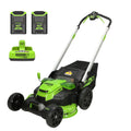 60V 25″ Cordless Battery Dual Blade Self-Propelled Lawn Mower w/ Two (2) 4.0Ah Batteries & Dual-Port Charger