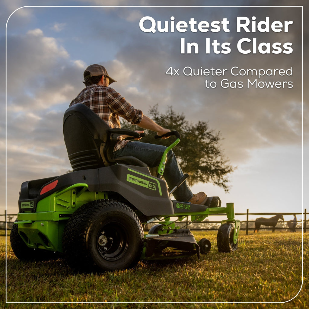 60V 42″ Electric CrossoverZ Zero Turn Mower with (4) 8 Ah Batteries and (2) Dual-Port Turbo Chargers