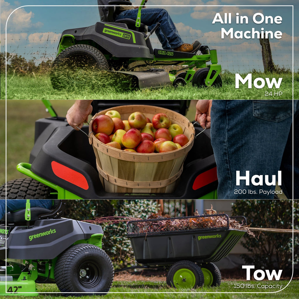 60V 42″ Electric CrossoverZ Zero Turn Mower with (4) 8 Ah Batteries and (2) Dual-Port Turbo Chargers
