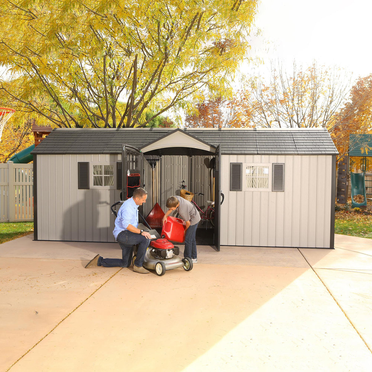 Lifetime 20 Ft. x 8 Ft. Outdoor Storage Shed – 60127