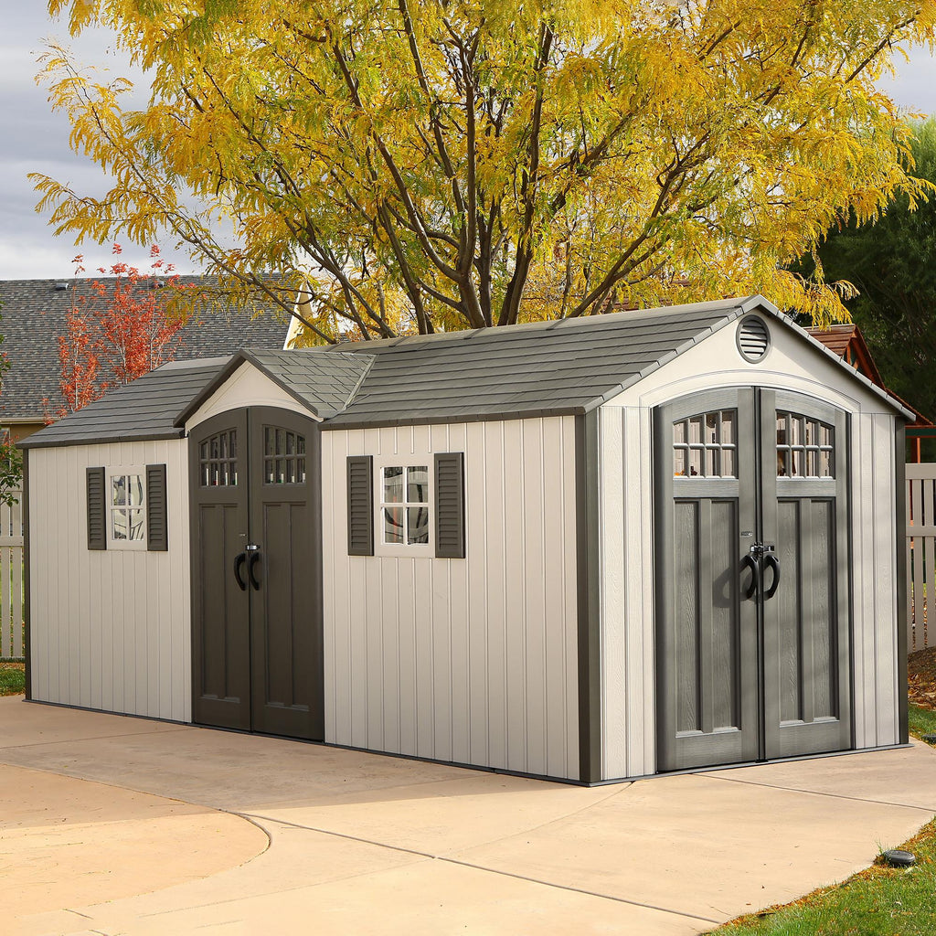 Lifetime 20 Ft. x 8 Ft. Outdoor Storage Shed – 60127