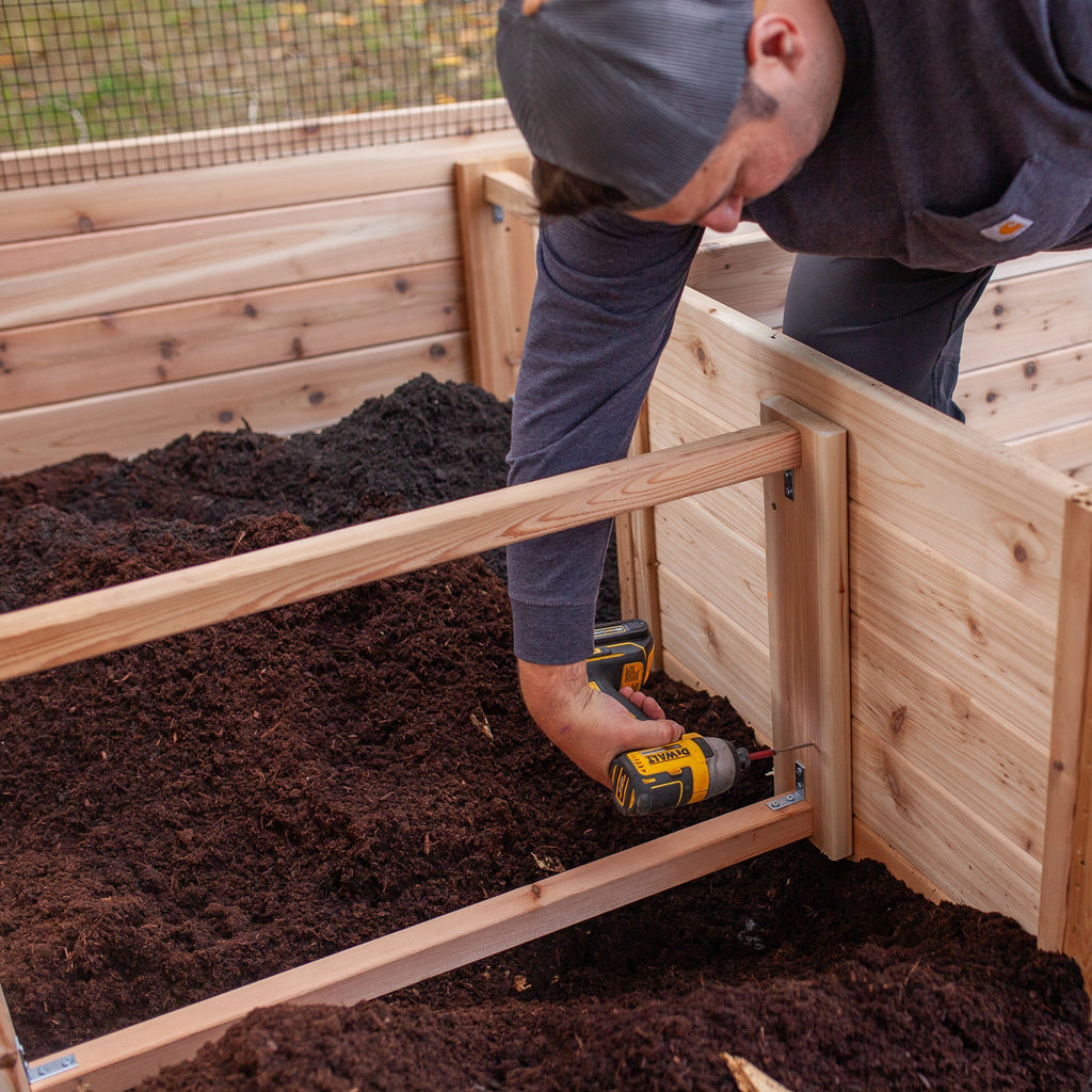 Cedar Complete Raised Garden Bed Kit with Greenhouse Cover 8′ x 12′