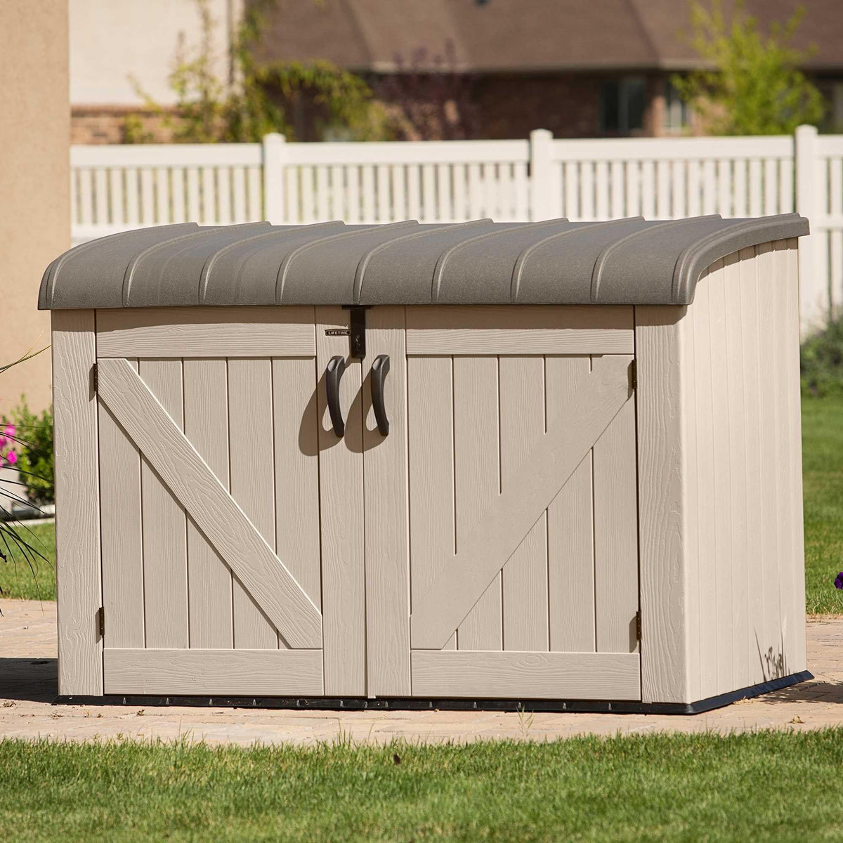 Lifetime Horizontal Storage Shed (75 Cubic Feet) – 60170