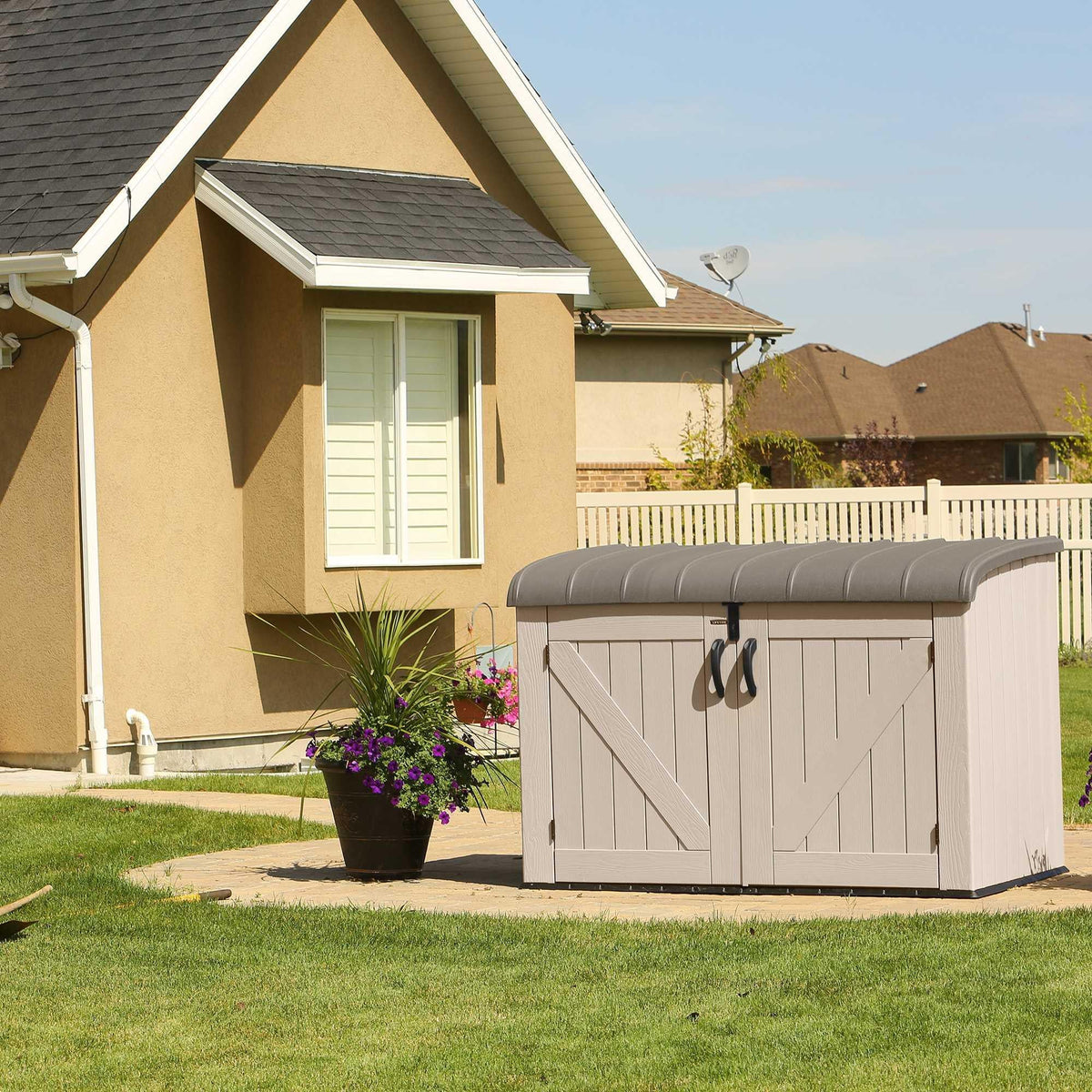 Lifetime Horizontal Storage Shed (75 Cubic Feet) – 60170