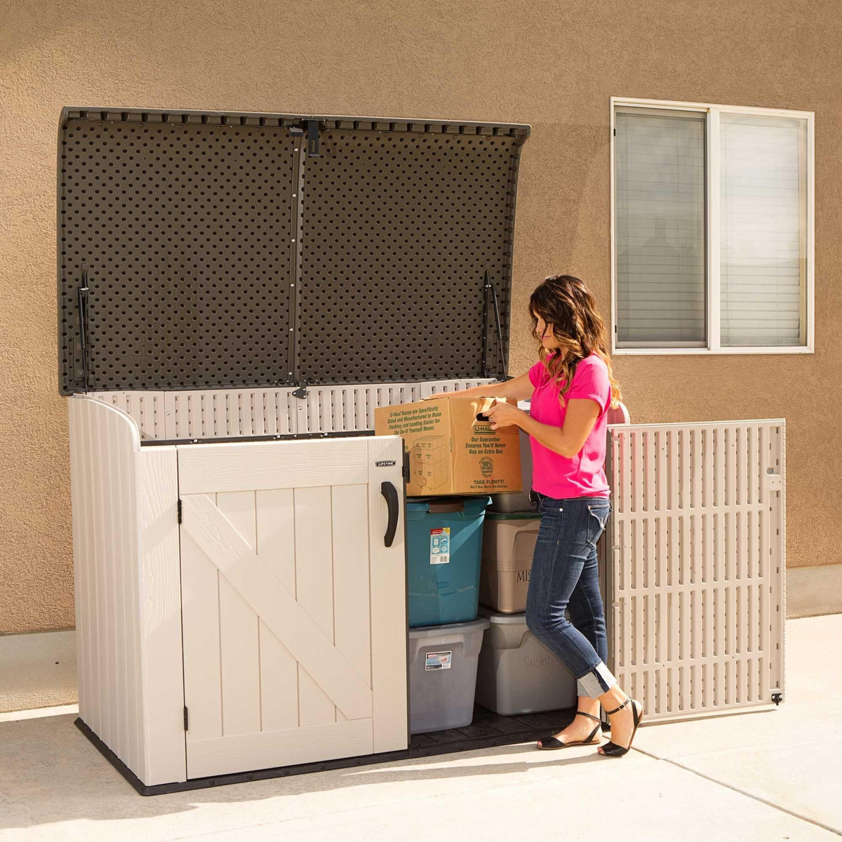 Lifetime Horizontal Storage Shed (75 Cubic Feet) – 60170