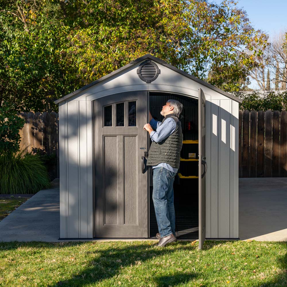 Lifetime 8 ft x 20 ft Outdoor Storage Shed – 60470