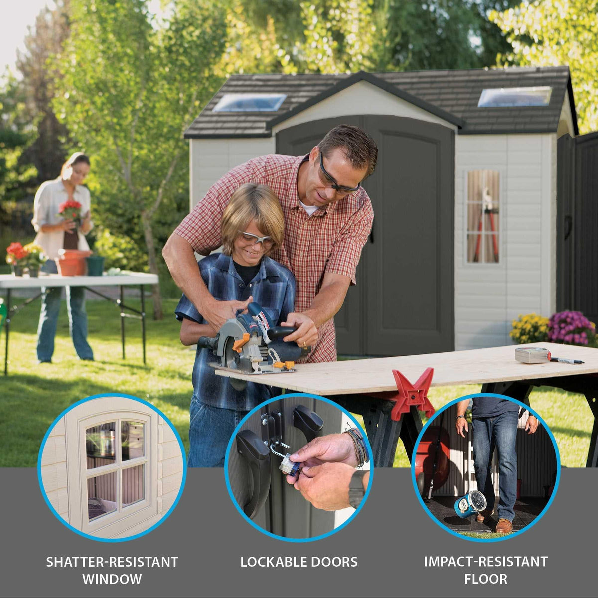 Lifetime 10 Ft. X 8 Ft. Outdoor Storage Shed – 60001