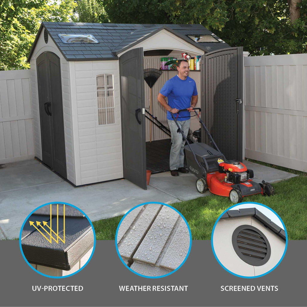 Lifetime 10 Ft. X 8 Ft. Outdoor Storage Shed – 60001