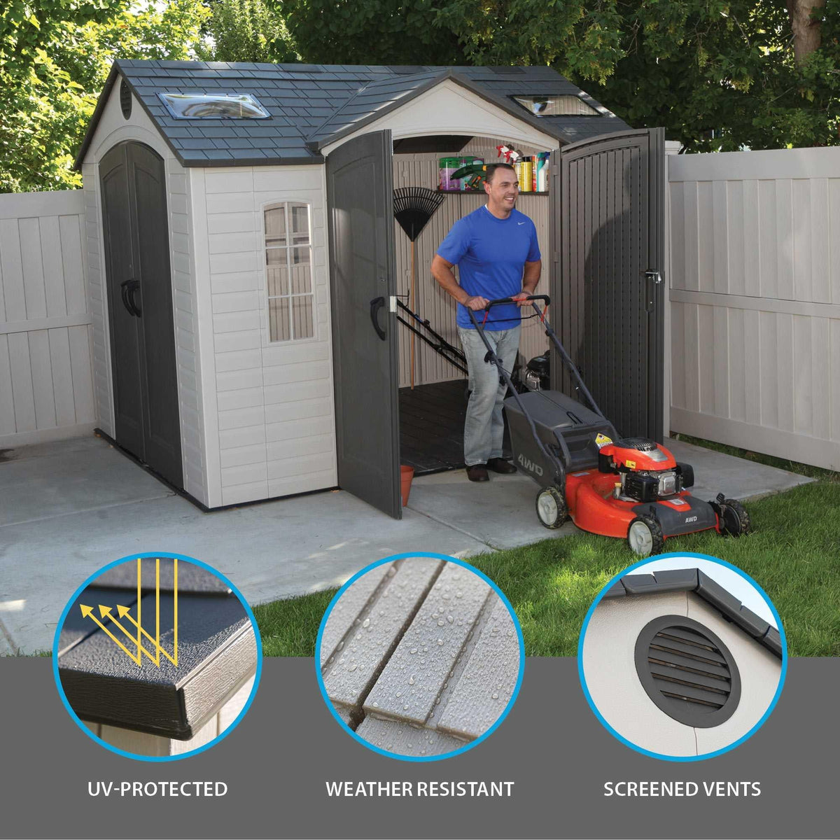 Lifetime 10 Ft. X 8 Ft. Outdoor Storage Shed – 60001