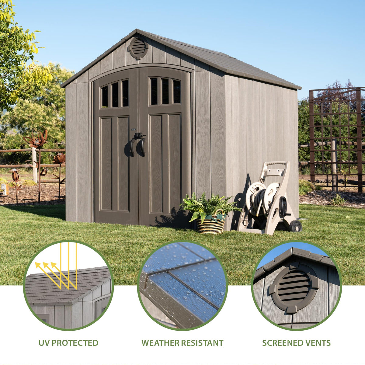 Lifetime 8 Ft. X 7.5 Ft. Outdoor Storage Shed – 60370
