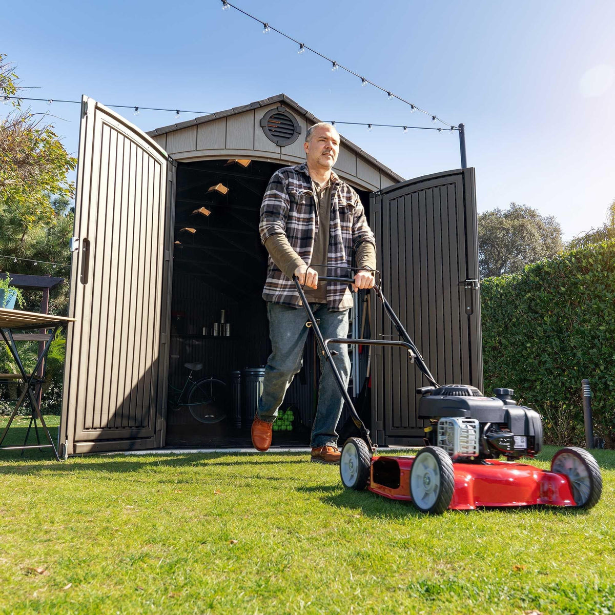 Lifetime 8 x 17.5 ft Outdoor Storage Shed – 60352