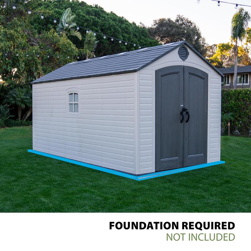 Lifetime 8 ft x 15 ft Outdoor Storage Shed – 60394