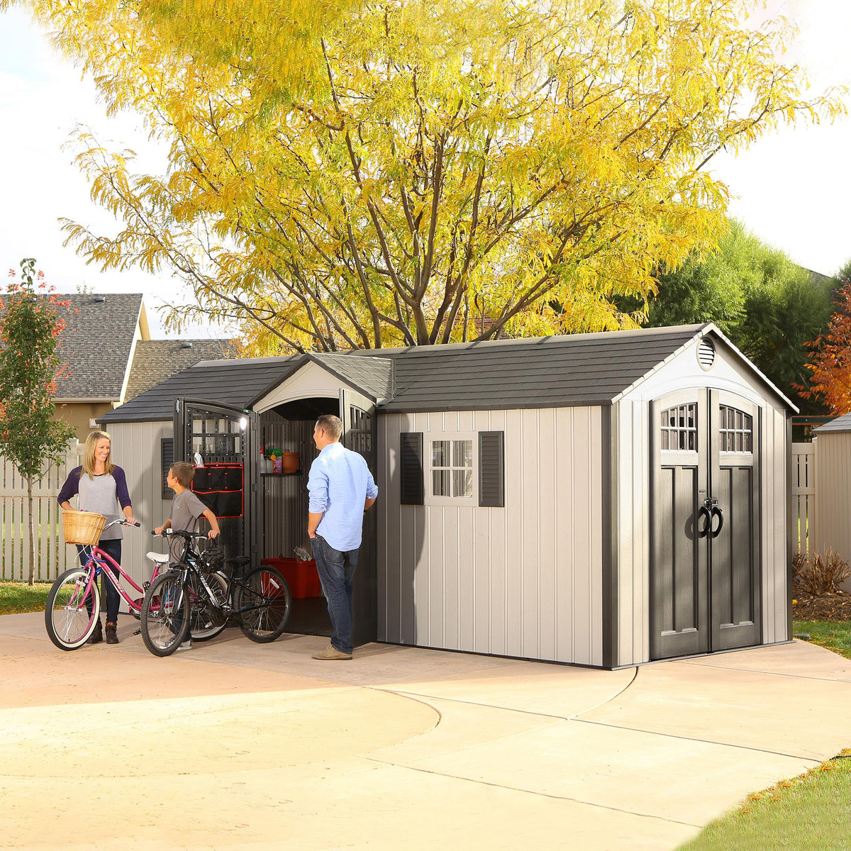Lifetime 20 Ft. x 8 Ft. Outdoor Storage Shed – 60127