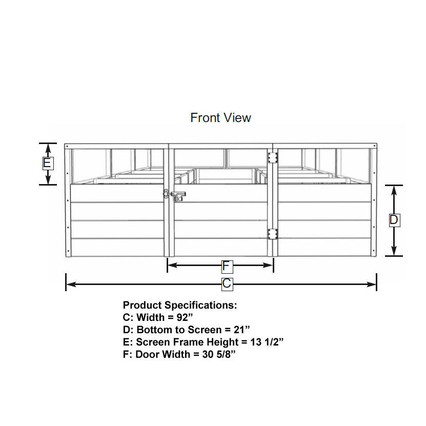 Cedar Complete Raised Garden Bed Kit with Greenhouse Cover 8′ x 12′