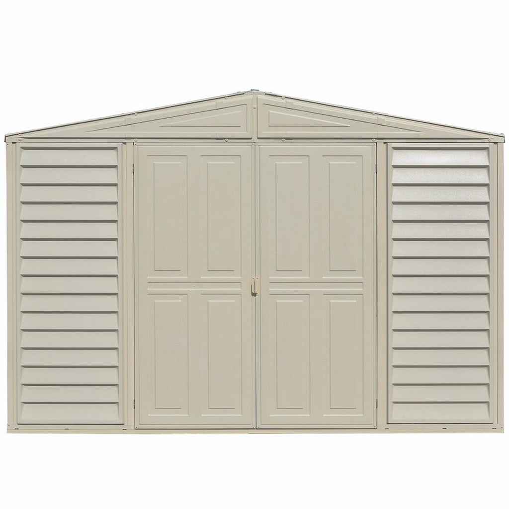 DuraMax 10.5ft x 2.75ft SidePro Vinyl Shed with Foundation Kit
