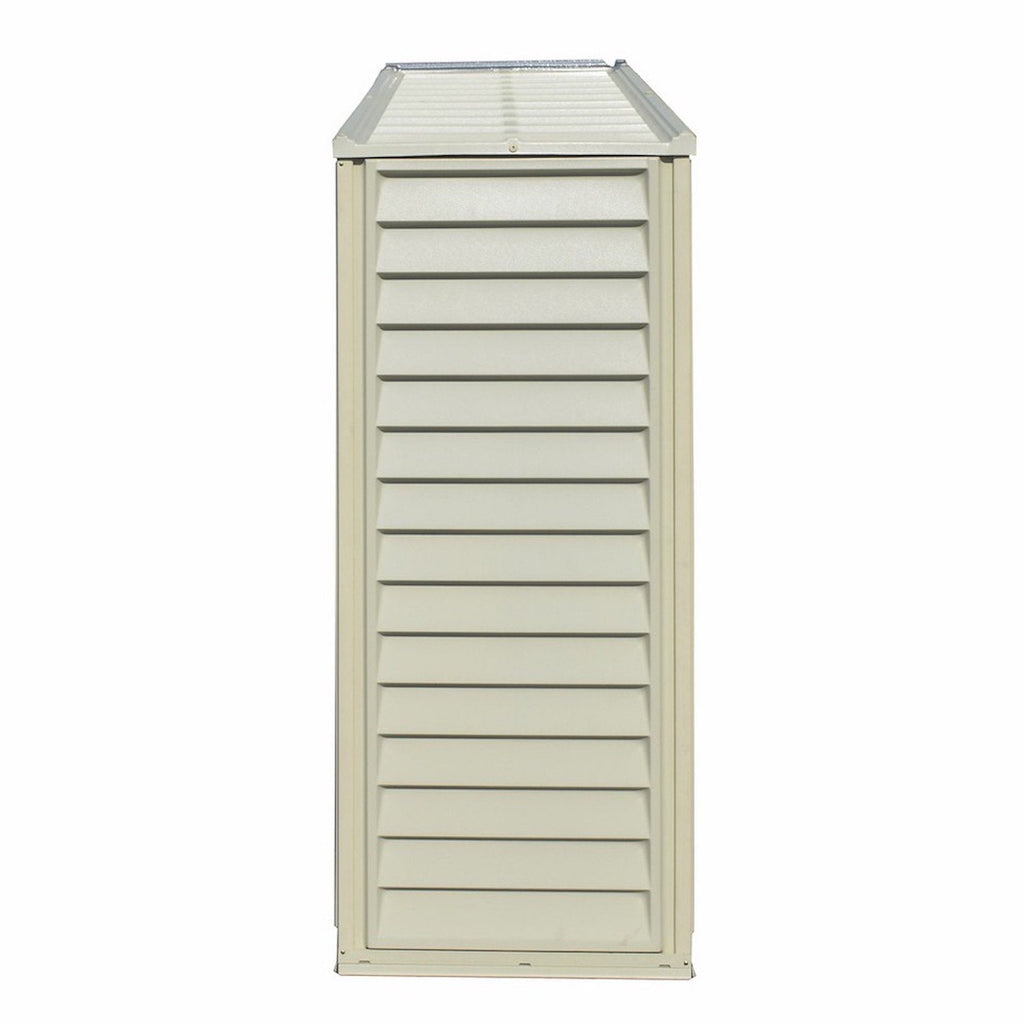 DuraMax 10.5ft x 2.75ft SidePro Vinyl Shed with Foundation Kit
