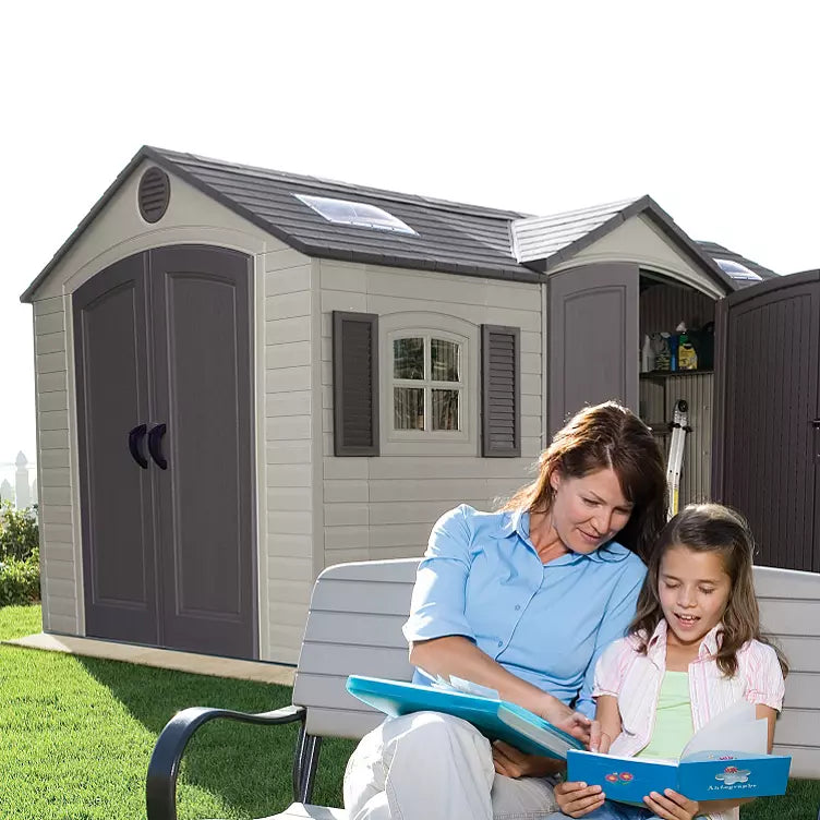 Lifetime 15' x 8' Dual-Entry Outdoor Storage Shed