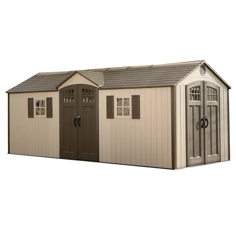 Lifetime 20' x 8' Outdoor Storage Shed Building Brown