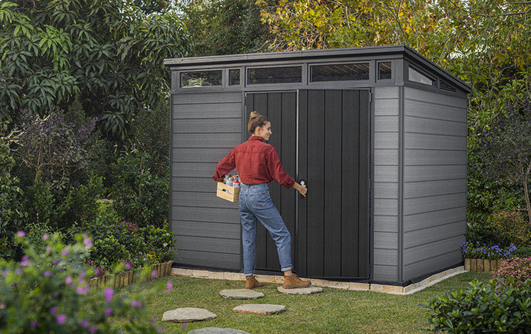 Keter Cortina 9x7 Storage Shed - Graphite