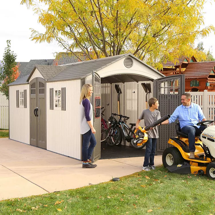 Lifetime 20' x 8' Outdoor Storage Shed Building Brown
