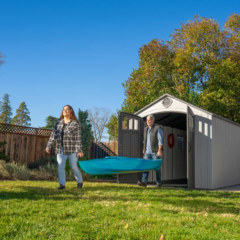 Lifetime 8 ft x 20 ft Outdoor Storage Shed – 60470