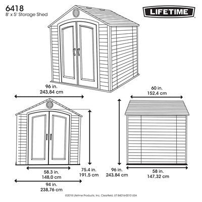 Lifetime 8 x 5 ft. Shed – 6418