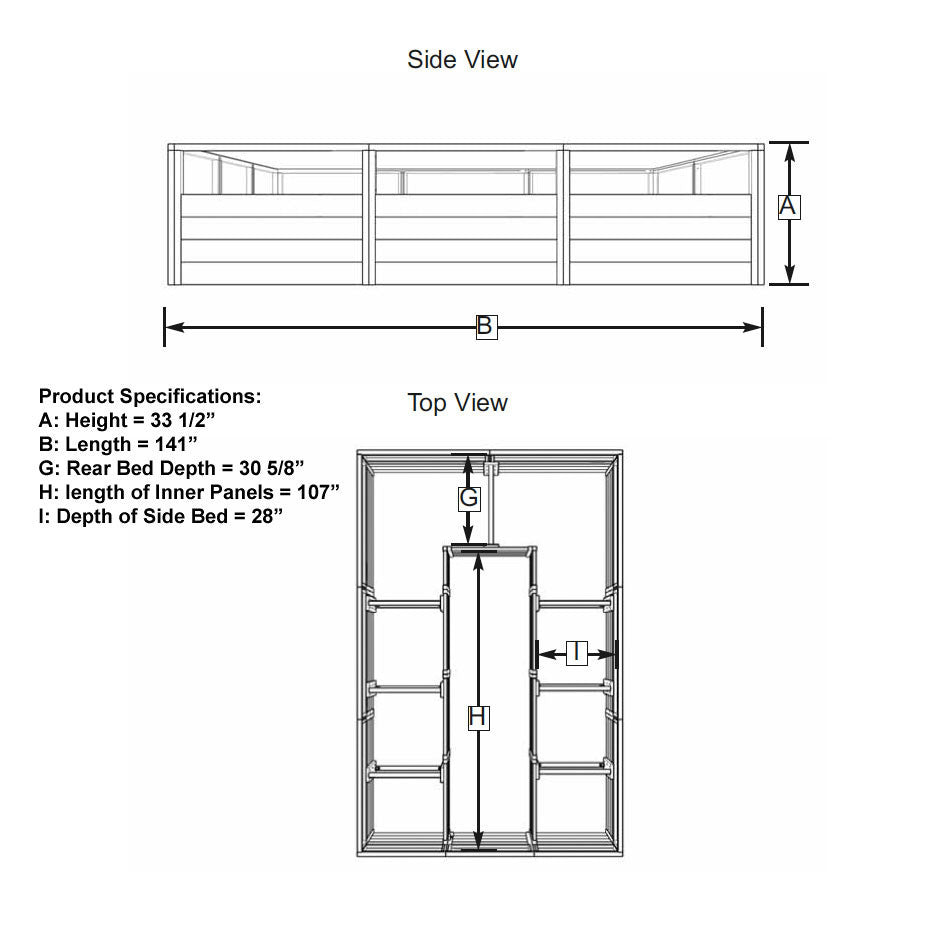 Cedar Complete Raised Garden Bed Kit with Greenhouse Cover 8′ x 12′